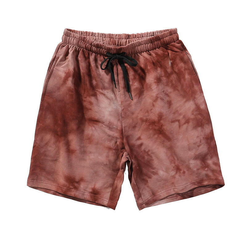 Men's Tie Dye Gradient Shorts Red