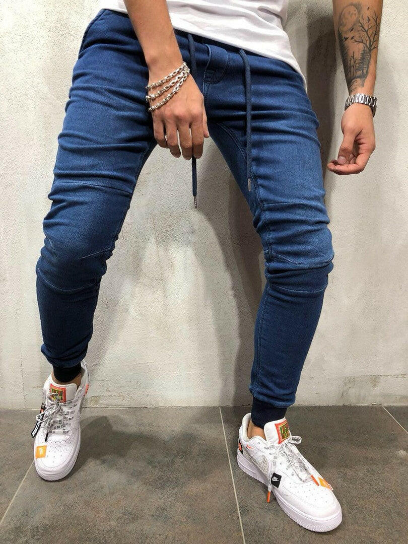 Denim fabric casual sports pants