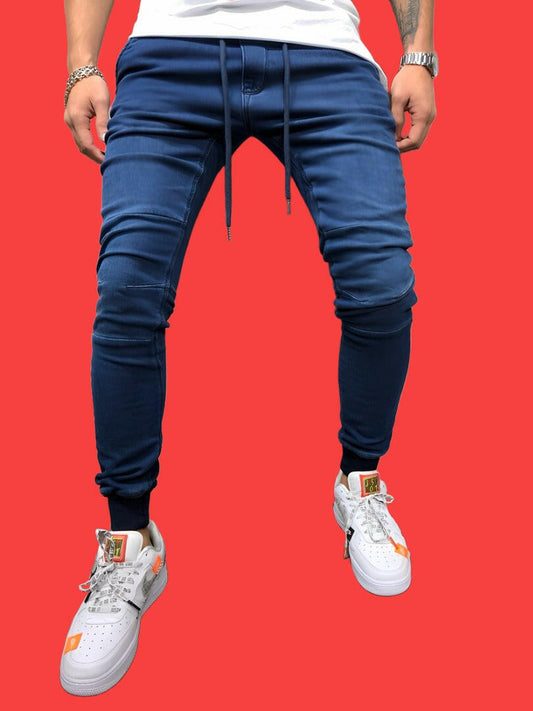 Denim fabric casual sports pants