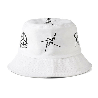 Black and white bucket hat White 58cm