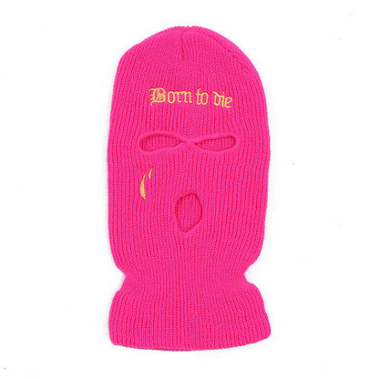 Neon Balaclava Three-hole Ski Mask Tactical Mask Full Face M Rose Red