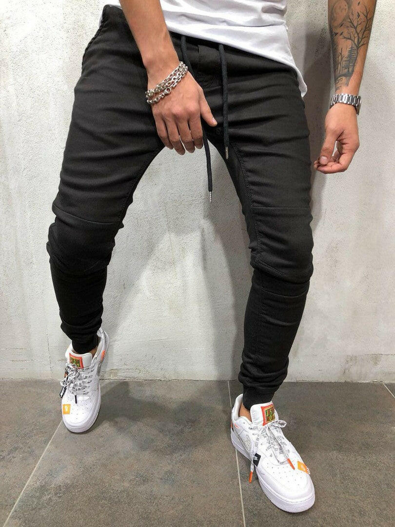 Denim fabric casual sports pants