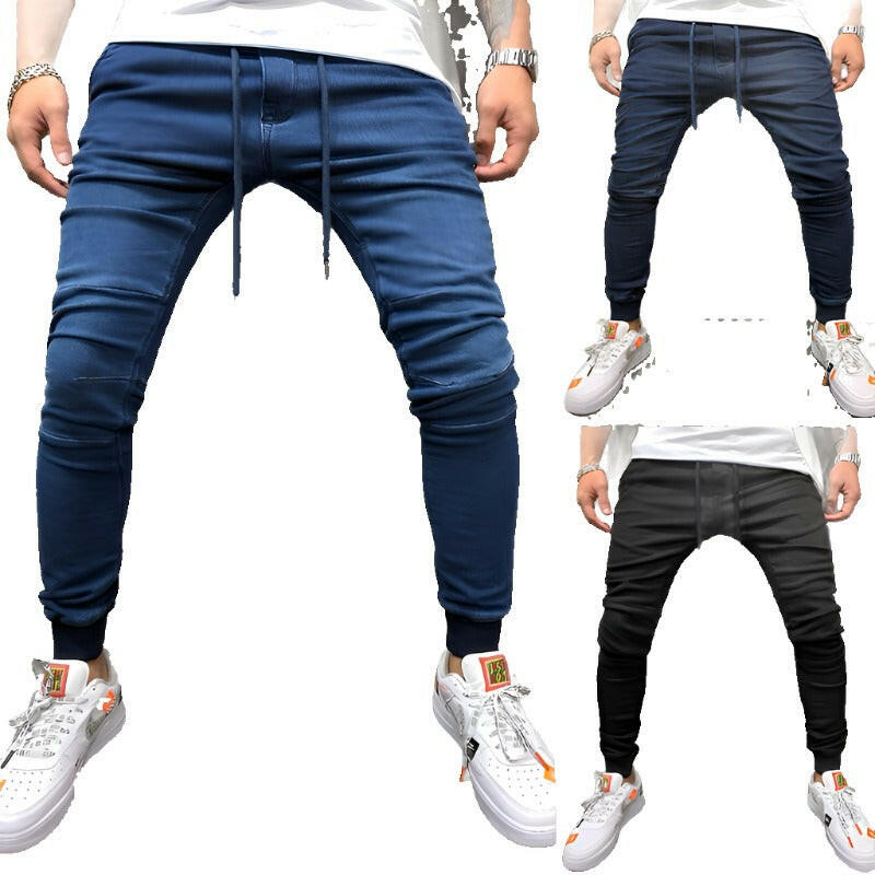 Denim fabric casual sports pants