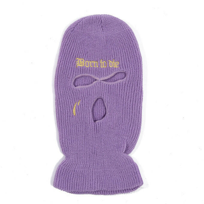 Neon Balaclava Three-hole Ski Mask Tactical Mask Full Face M Purple