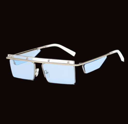 Neon Bible Shades C5 transparent frame blue film