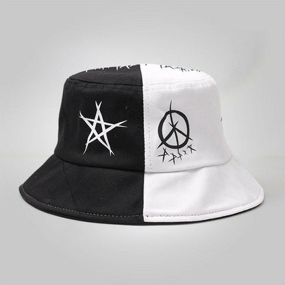 Black and white bucket hat