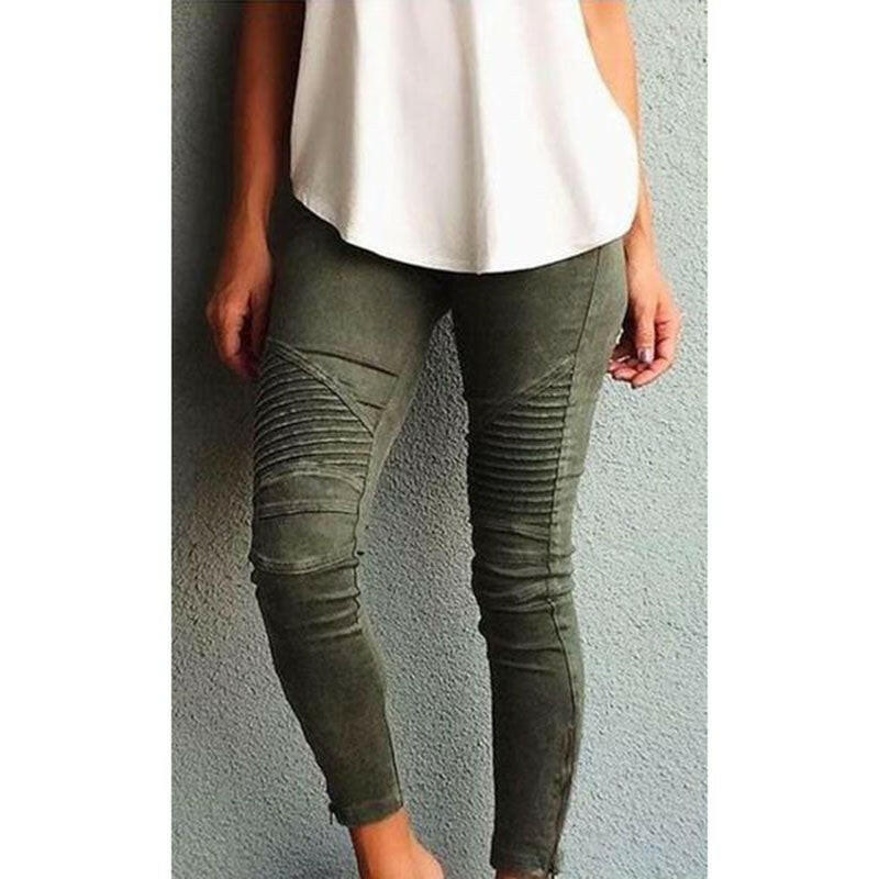 Women's Jean Stretch Leggings Green