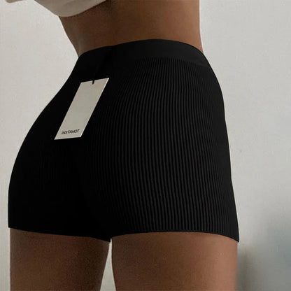 High Waist Shorts Women Black One Size