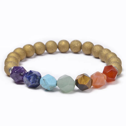 Natural Lava stone beads Healing Balance Chakra charm bracelet 8mm tiger eye bead Tibetan Buddha Prayer Bracelet Frosted beads 4