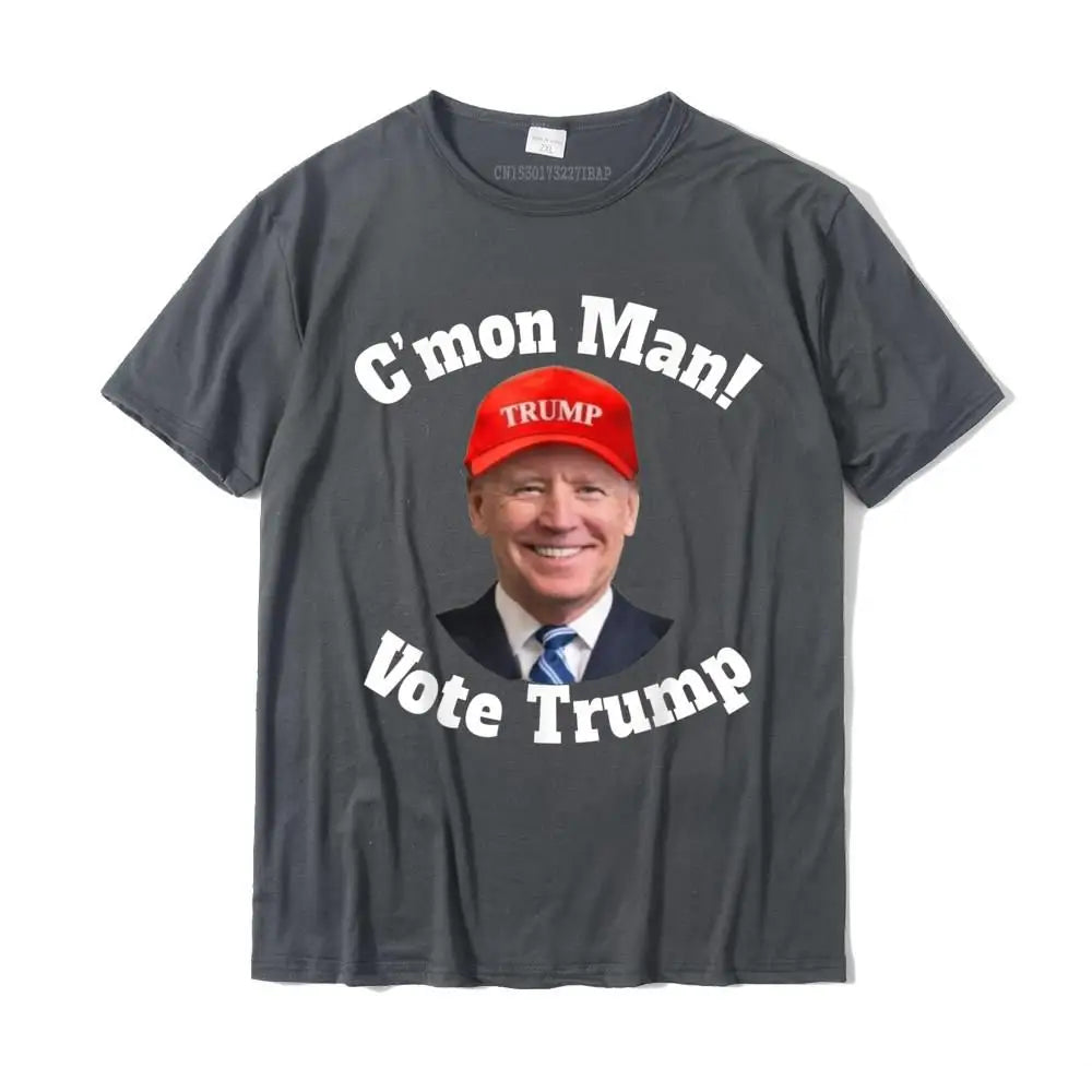 C'mon Man! Pro Trump Biden Votes Trump Halloween T-Shirt T Shirt Graphic Personalized Cotton Men Top T-Shirts Personalized