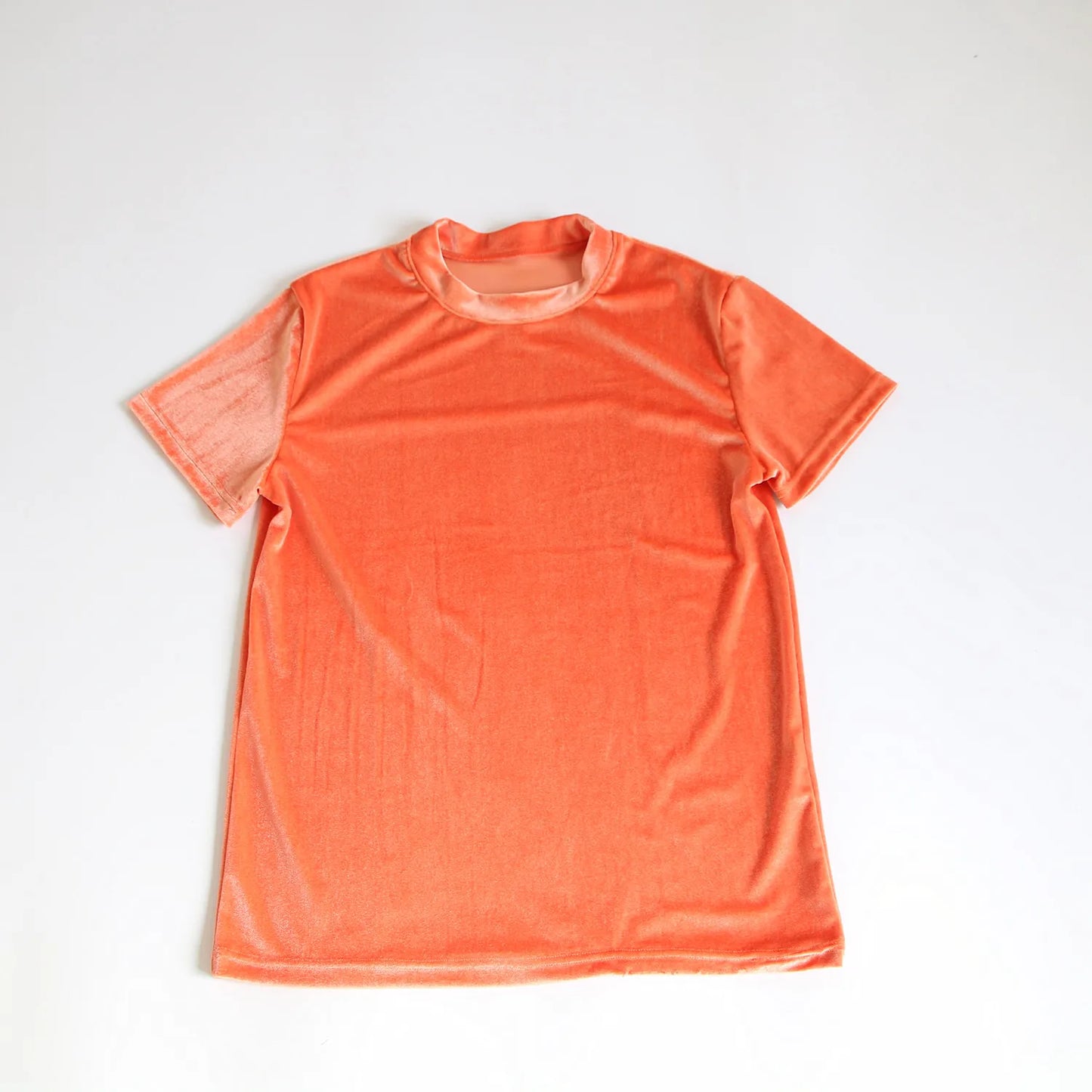 Velvet Nights 14 Colors men vintage velvet short sleeve t shirt hip hop casual tees tops man summer harajuku pink velour streetwear camisetas Orange