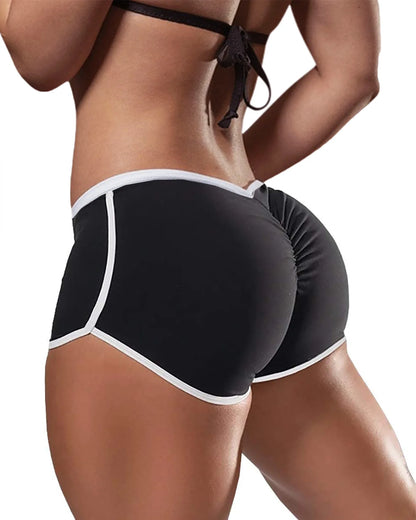 Low Waist Sport Shorts For Women Black