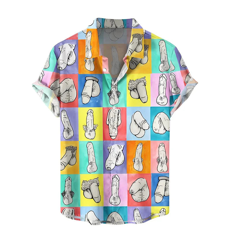 Summer Harajuku 3D Printed Sexy Styles Shirts Hentai Patterns Graphic Short Shirts Fashion Funny Cool Shirts Men Blouses Clothes Shirts-ZZY23420