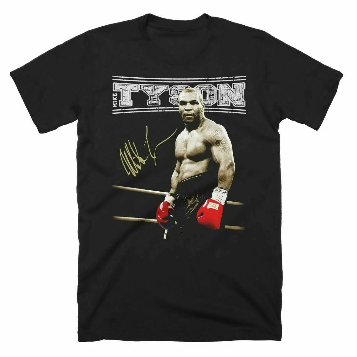 Mike Tyson Greatest Champs Boxing Training Men's T-Shirt Short Sleeve Casual Cotton O-Neck Summer Men Clothing Black