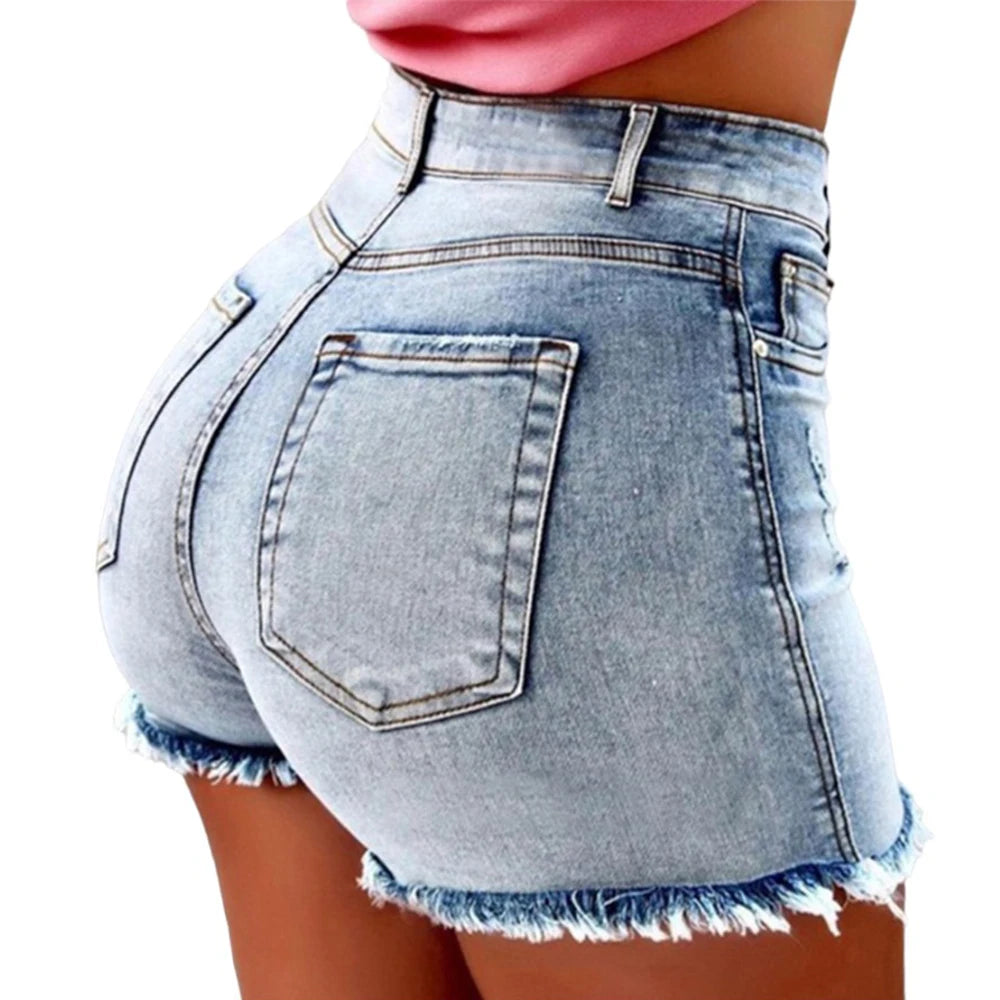 Summer Denim Shorts Light Blue