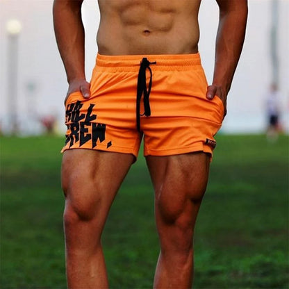 Men Summer Running Sport Bodybuilding Shorts Gym Fitness Training Male Quick Dry Beach Pants Breathable Mesh Bermuda Boxing