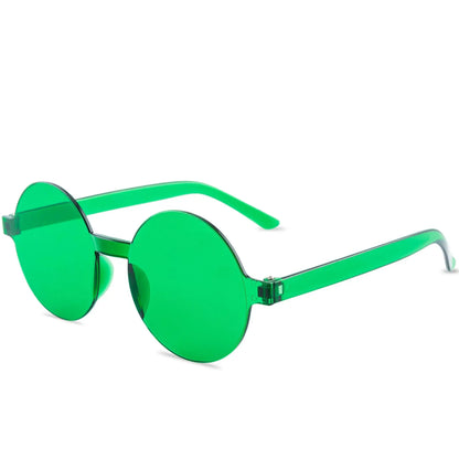 Love Hearts Sunglasses Green as picture