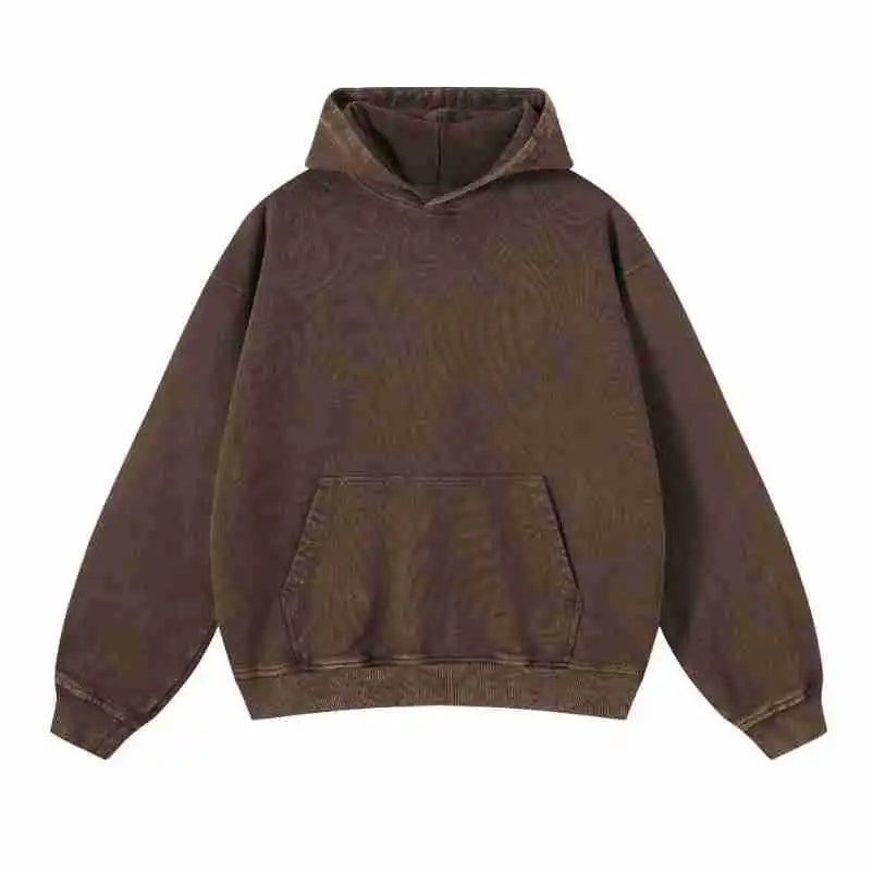 Retro batik make old hoodies Brown