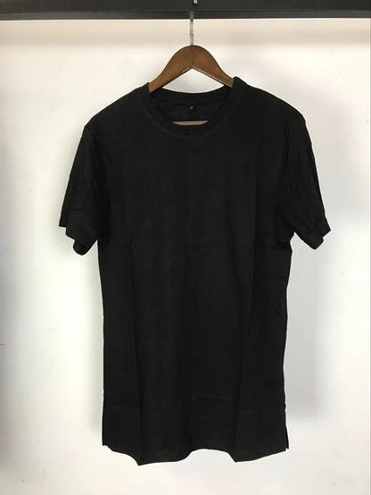 Extra long split shirt black