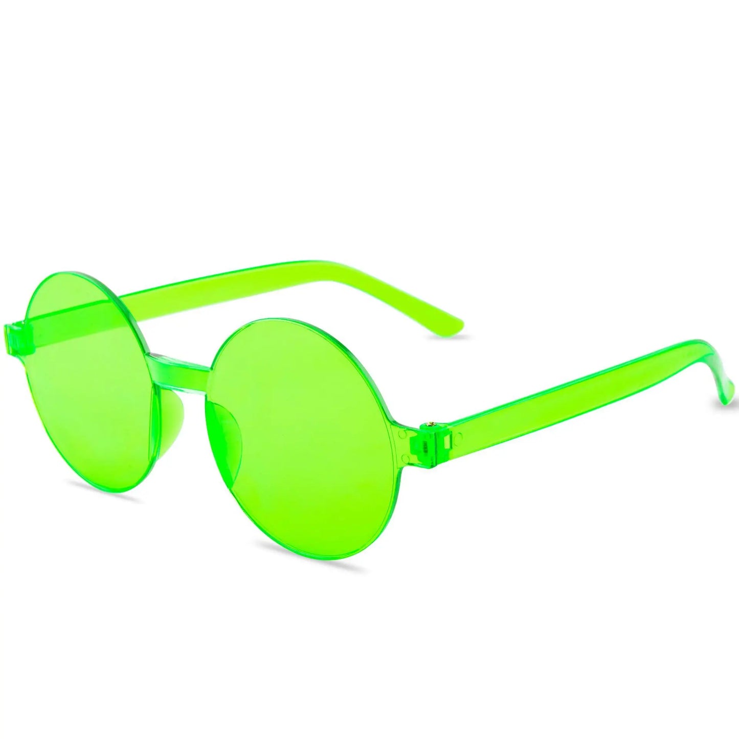 Love Hearts Sunglasses Fluorescent Green as picture