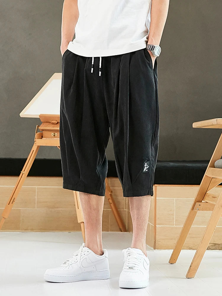 Harem Pants Men Short Joggers Loose