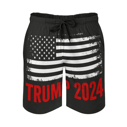 New In Donald Trump Beach Shorts For Men American President Trump 2024 Swimming Trunks Surfing Board Shorts Male Street Clothes Shorts -ZXA34550