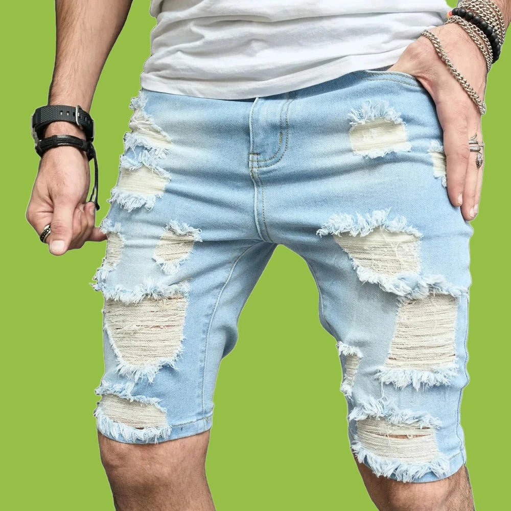 Lazaretto Distressed Jean Short Cut Offs 211