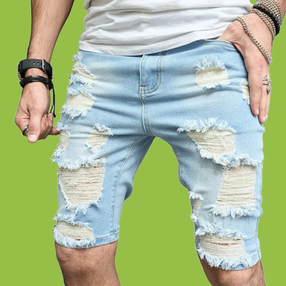 Lazaretto Distressed Jean Short Cut Offs 211