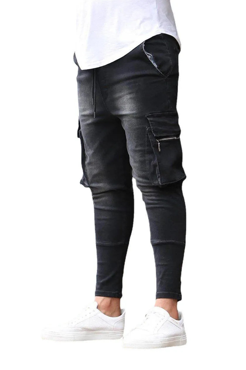 Videotape Denim Cargo Pants Image Color