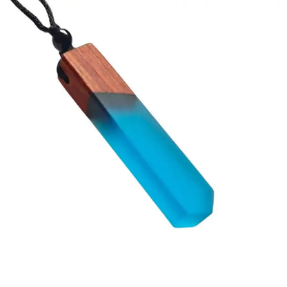 Unisex Fashion Wood Resin Necklace Pendant, Woven Adjustable Rope Chain ES17080615