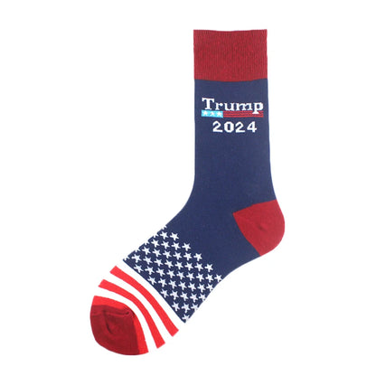 2024 President Donald Trump Spoof Funny Socks Men Women Character Abstract 3D Fake Hair Trump Crew Sokken Homme Dropship 16