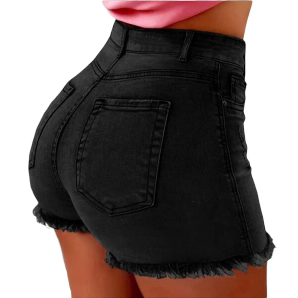 Summer Denim Shorts Black