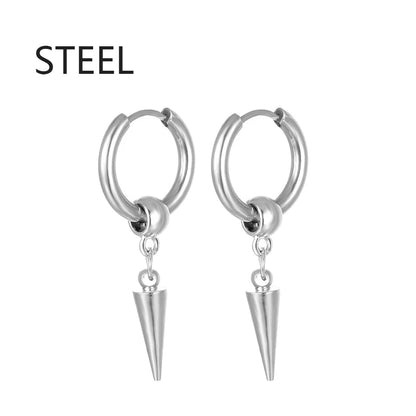 Fashion Punk Gothic Stainless Steel Drop Earrings Studs type10