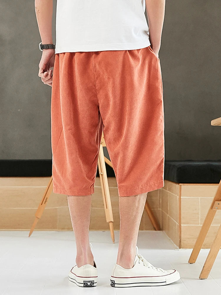 Harem Pants Men Short Joggers Loose