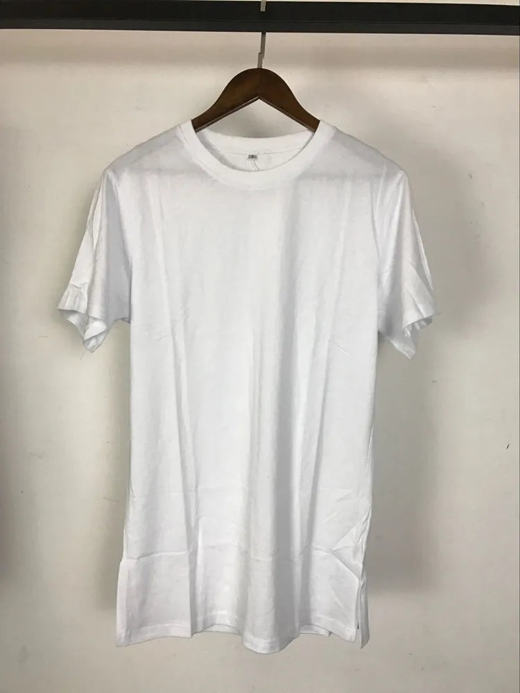 Extra long split shirt WHITE