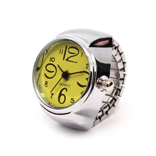 Vintage Punk Finger Watch Mini Elastic Strap Alloy Watches Rings Style 13