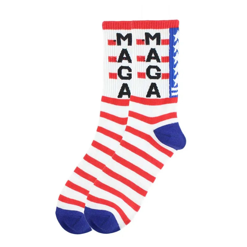 2024 President Donald Trump Spoof Funny Socks Men Women Character Abstract 3D Fake Hair Trump Crew Sokken Homme Dropship 20