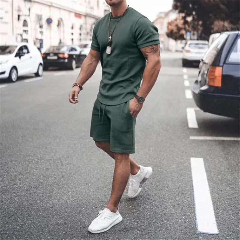 Separator Short | Shirt Outfit Set army green