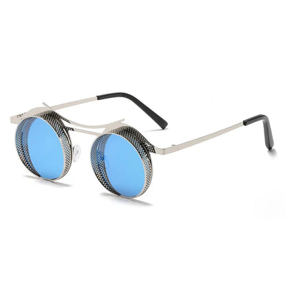 Steamers Round Shades C5Silver-Blue As the picture