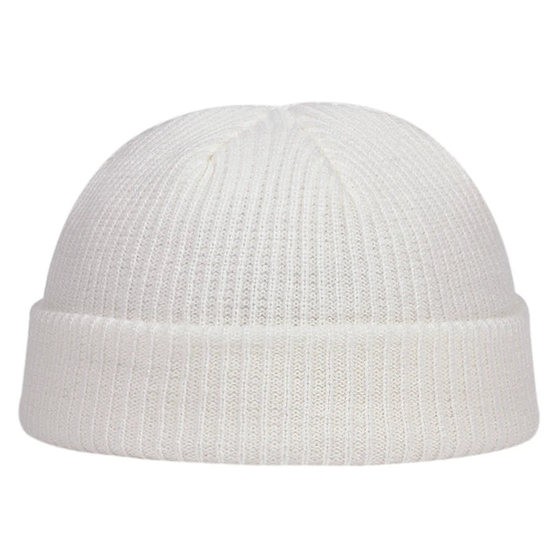 Cuff Short Brimless Retro Beanie