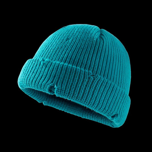 Candy Colors Distressed Beanie Teal