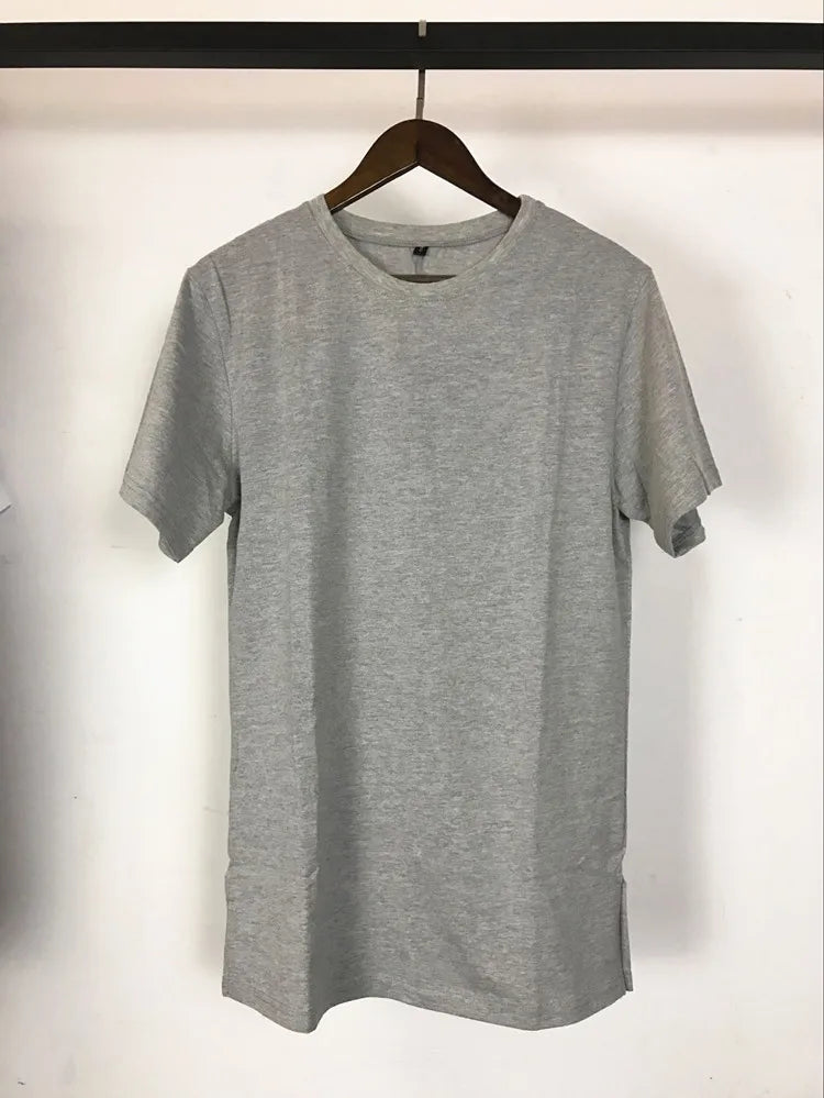 Extra long split shirt Dark Grey