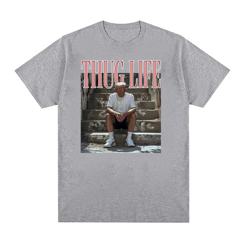 Funny Thug Life Meme Tee Shirt Men's Clothing Fashion Short Sleeve T-shirt Unisex Crewneck 100% Cotton T Shirt Tops Gary