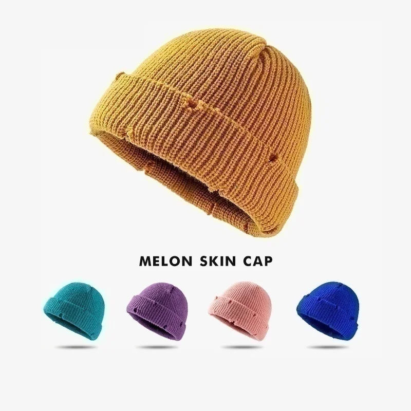 Candy Colors Distressed Beanie