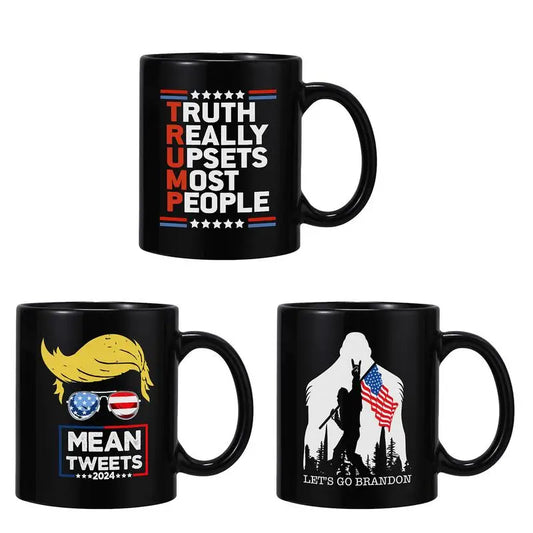 2024 Trump Mugs Presidential Election Ceramic Mug Funny Unique Gift Mugs Republican Mugs for Coffee Drinking Housewarming Gift 350ml 2