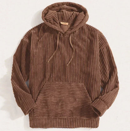 Corduroy hoodie Brown