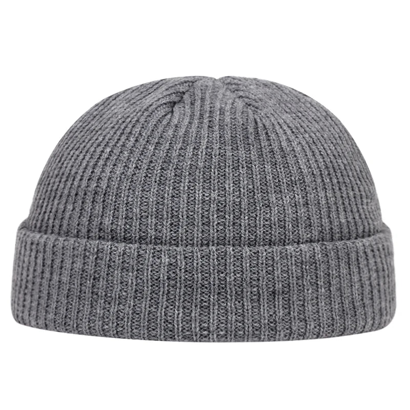 Cuff Short Brimless Retro Beanie