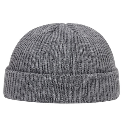 Cuff Short Brimless Retro Beanie