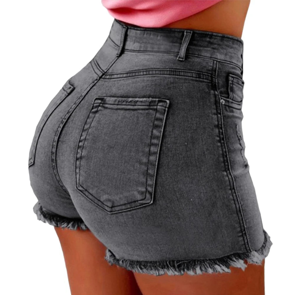 Summer Denim Shorts Dark Grey