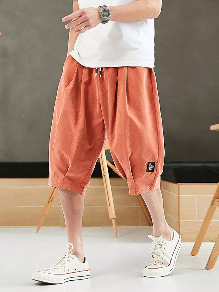 Harem Pants Men Short Joggers Loose